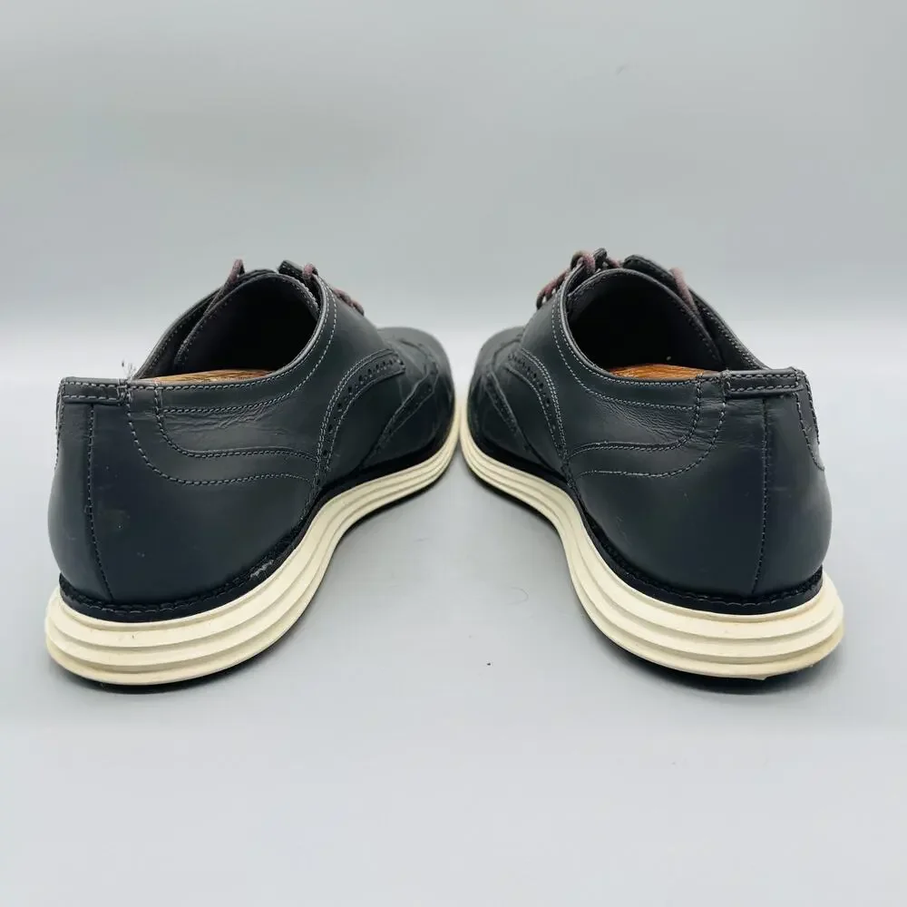 Cole Haan Shoes Mens 9.5 Gray Leather OriginalGrand Wingtip Oxford Dress Brogue